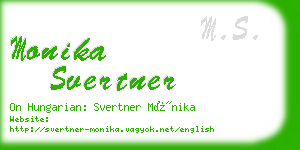 monika svertner business card